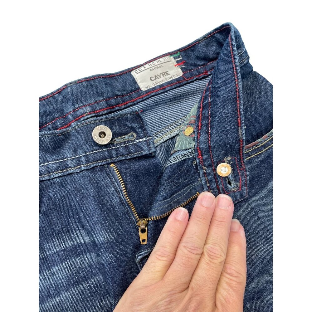 Diesel Cayre Womans Y2K Blue Wide Leg Stretch Jeans Size 28/32 SKU 9284 - Picture 5 of 13